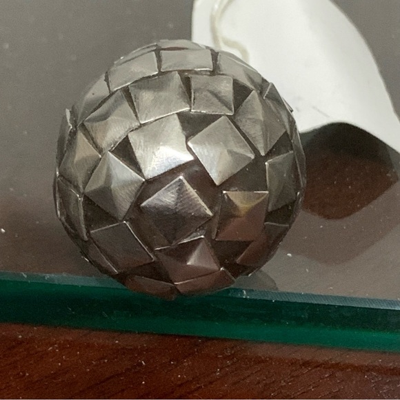 Silver Colored Square Mosaic Drawer Pull - Picture 1 of 6